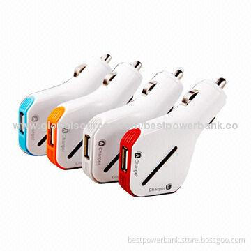 Factory Direct Dual USB Port Mobile Phone Car Charger 12V/24V External